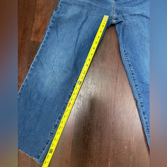 J. Crew Factory Wide-Leg cropped Jeans in All-Day Stretch - Picture 3 of 4